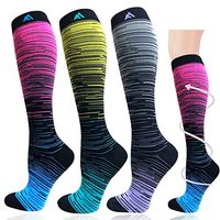 3 Pairs Compression Socks for Women&Men (20-30mmHg)- Best for Running, Travel,Cycling,Pregnant,Nurse, Edema