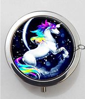BlackKey Unicorn 3-Compartment Decorative Pocket Gift Box Case Organizer for Pill, Color 1-658