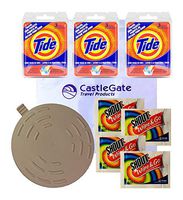 Travel Laundry Kit with Tide Sink Packs Laundry Detergent, Shout Wipes and Drain Stopper