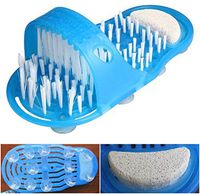 1-Pc Fanciness Popular Clean Brush Massager Slippers Easy to Wash Smoothy Care Callus Remover Bath Shoe Colors Blue
