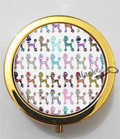 BlackKey Poodle Dog 3-Compartment Decorative Pocket Gift Box Case Organizer for Pill, Color 2 -2311