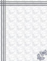 Silver Butterflies Stationery Printer Paper 26 Sheets
