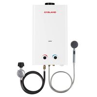 Tankless Water Heater, Gasland Outdoors Propane Water Heater 12L BS318 3.18GPM, Portable Hot Water Heater for Cabin & Barn, Camp Water Heater for RV, Overheating Protection, Easy to Install, White
