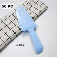 Wonderful Deluxe Disposable Plastic Tableware Premium Cake Knives Cutlery For Party & BBQ - 50 PC (A-Blue)