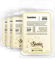 Shortie's Candle Company Pure Jasmine Wax Melts Bulk Pack - Formula 117-4 Highly Scented Bars - Made with Essential & Natural Oils - Flower & Floral Air Freshener Cubes Collection
