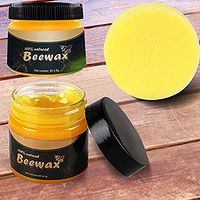 Bees Wax Furniture Polish Wax, Natural Wood Seasoning Beeswax Wood Polish Furniture Wax, Multipurpose Beeswax Traditional Wood Wax oil cleaner for Furniture, Floor, Tables, Chairs, Cabinets (2 PACK)