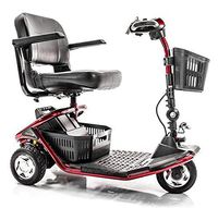 LiteRider 3-Wheel Folding Travel Mobility Scooter Red