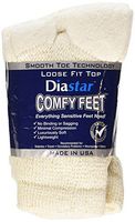 Diastar Comfy Feet Diabetic Socks, Tan, 6-8, 3 pack