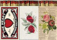 Decorative Match Boxes Valentines Day Love Long Matches Great for Lighting Candles, Grills, Fireplaces and More | Set of 3 Large Match Boxes