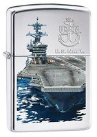 Zippo US Navy Ship High Polish Chrome Pocket Lighter