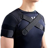Kuangmi Double Shoulder Support Brace Strap Wrap Neoprene Protector (XX-Large)