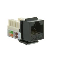 ACL RJ45 Female to 110 Punch Down Cat5e Keystone Jack, Black