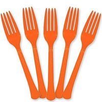 Extra Heavy Weight Plastic Forks | 20ct (Orange Peel)