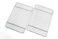 Checkered Chef Cooling Racks For Baking - Quarter Size - Stainless Steel Cooling Rack/Baking Rack Set of 2 - Oven Safe Wire Racks Fit Quarter Sheet Pan - Small Grid Perfect To Cool and Bake