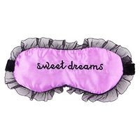 ACTLATI Cute Lace Sleeping Eye Mask Embroidery Blindfold Sleep Aid Cover Light Guide Eyeshade for Travel Home Office Rest Purple