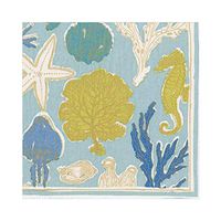 Caspari Sealife Paper Luncheon Napkins in Aqua, Pack of 20