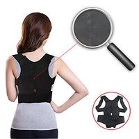 Aofit 12 Magnets Back Support Brace for Correct Bad Posture for Children Men Women (M 77-80cm/30.31"-30.70", Black)