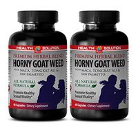 Libido Enhancer for Men and Women - Horny Goat Weed (All Natural Formula) - Horny Goat Weed arginine - 2 Bottles 120 Capsules