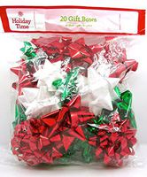 Holiday Time Bows,Assorted,Peel & Stick (20 Bows, Red/Green/Blue/Gold)