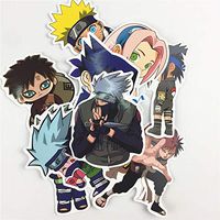 9 pcs/Set Q Version Naruto Stickers Hatake Kakashi Sasuke Sticker Funny for Car Laptop Luggage Skateboard Motorcycle Decal Toy