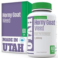 Horny Goat Weed Extract with Maca Root, Tongkat Ali, Ginseng and Muira Puama - Contains 1000mg Epimedium & 100mg Icariins Per Serving