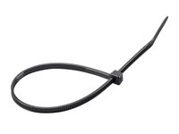 Monoprice Cable Tie with Reversed Teeth 200mm 100pcs, Black