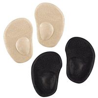 High Heel Forefoot Cushions Pads Women Foot Protecting Pain Relieving 2 Pairs Black Skin