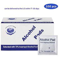 Alcohol Hand Sanitizing Wipes,Disposable Disinfection Prep Swap Pad, Antiseptic Skin Cleaing,Mobile Phone Eyeglasses Clean(100pcs)