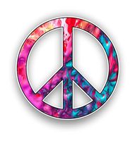 Vinyl Junkie Graphics Peace Sign Custom Graphic Decal Window Laptop Car Truck Window Sticker (Kalidescope)