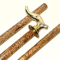 Wooden 37” Decorative Elephant Walking Stick Cane for Men and Women with Metal Brass Handle (Elephant)