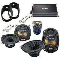 Compatible with Dodge Ram Truck 1994-2001 OEM Speaker Upgrade Harmony R69 R5 & CXA300.4 Amp (Renewed)