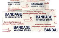 500 Adhesive Bandages, 10 per Box, Water Resistant Holder