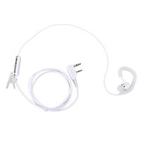 Semoic Walkie Talkie Earpiece, 3.5mm/2.5mm 2-Pin Classic Walkie Headset with PTT Mic, Compatible with Kenwood Baofeng Two-Way Radios (2 Pack)