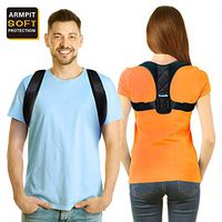 Posture Corrector, Perfect Posture Brace Effective Comfortable Upper Back Support Brace, Adjustable Clavicle Brace for Spinal Shoulder Neck Upper Back Pain Relief for Men and Women(37"-44.5"unisex)