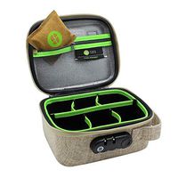 STASHLOGIX Silverton - Locking Stash Bag with Odor Control (Medium, Tan)