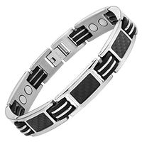 Carbon Fiber Titanium Magnetic Extra Large Bracelet Adjustable Included By Willis Judd