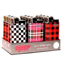 12 Djeep Plaid Lighters with Display