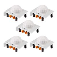 5 Pack HC-SR501 Adjustable IR Pyroelectric Infrared PIR Motion Sensor Detector PID Modules for Arduino & Raspberry Pi Projects (Green)