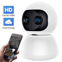 SDETER 1080P WiFi Home Smart Camera, Switchable Dual Lens Siren Alarm Sound IP Security PTZ Camera with Night Vision Motion Detection for Baby Pet Elder