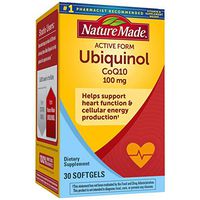 Nature Made Ubiquinol CoQ10 100 mg Softgels, 30 Count for Heart Health† (Packaging May Vary)