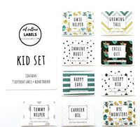 Oil Culture Labels, Starter Kit, 9 Label KID Themed Set with Bonus Blend Tracker, Dilution Guide and Recipes, 1 Count