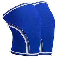 AVIDDA Knee Compression Sleeve Weightlifting Men Women (1 Pair) 7mm Neoprene Knee Brace Support for Powerlifting Squat Crossfit Training Lifting Bodybuilding Blue S