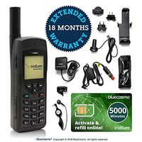 BlueCosmo Iridium 9555 Satellite Phone & 5000 Minute 2 Year Global Prepaid SIM Card - Voice, SMS Text Messaging - Rollover - Online Activation - 24/7