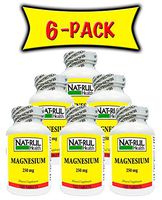 NAT-rul Magnesium 250mg 100 Tablets - 6 Pack