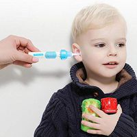 JM-D Ear Wax Remover, Ear Cleaner, Ear Wax Cleaner with LED Health Earwax Removal Tool Ear Care Silicone Tips for Infants, Babies