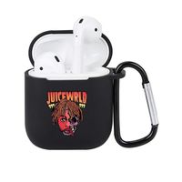 PORTOWN Juice Wrld Airpods Case Cover Silicone Protective Skin for Airpod Case 2&1(Black)