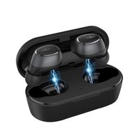 SMA-X1 True Wireless Earbuds Bluetooth 5.0 Wireless Headphones with Wireless Charging Case IPX7 Waterproof TWS Stereo Headphones in-Ear Built-in Mic Headset (Black)