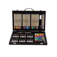 KINGART 128 Wood Case, Set of 80 Art Set, 80 Piece