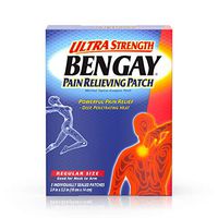 Ultra Strength Bengay Pain Relief Patch, Self-Adhesive, Regular Size, 3.9 x 5.5 in., 5 ct