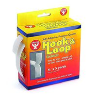 Hygloss HYG45105BN Self-Adhesive Hook & Loop Fastener Roll, 3/4" x 5 yds, Pack of 2
